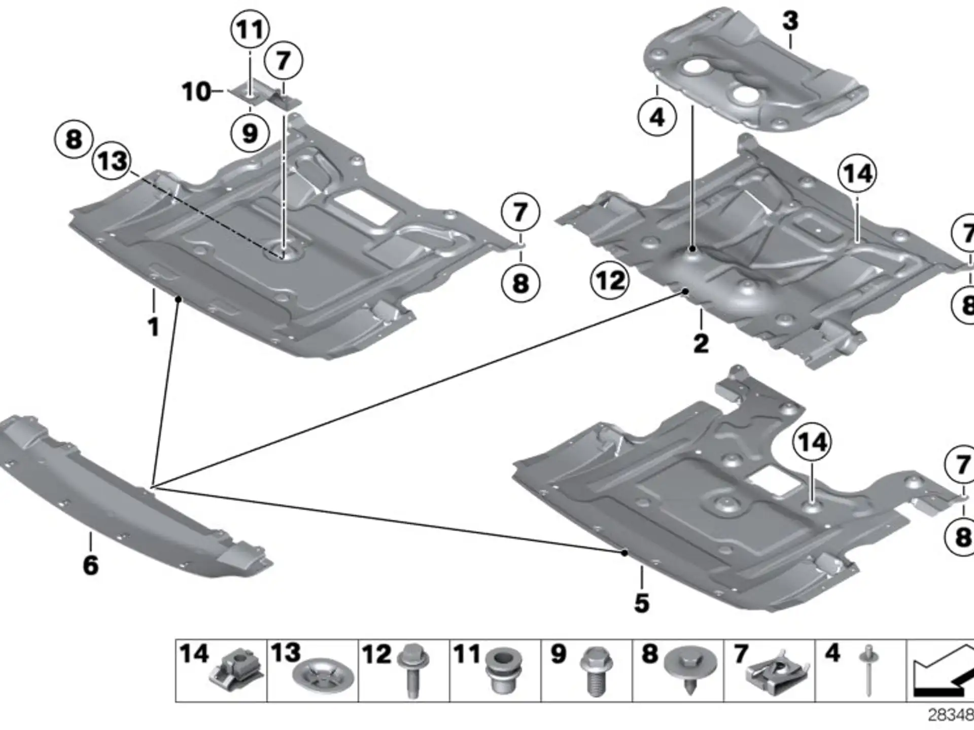 BMW M Adapter Motorraumabschirmung F10 F11 51757905276