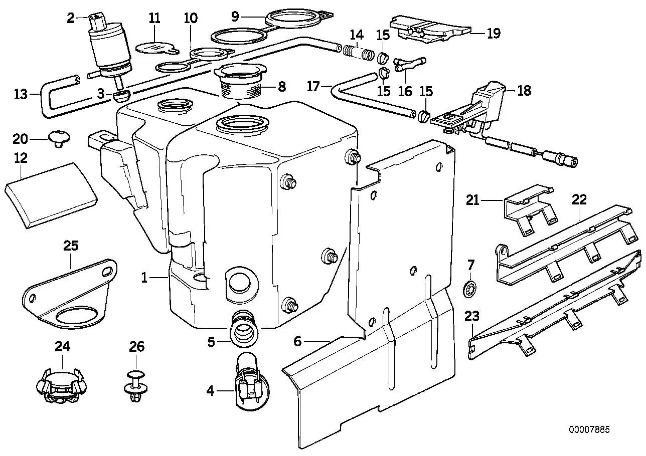 BMW Spritzdüse heizbar E31 61668354117 - 8er E31