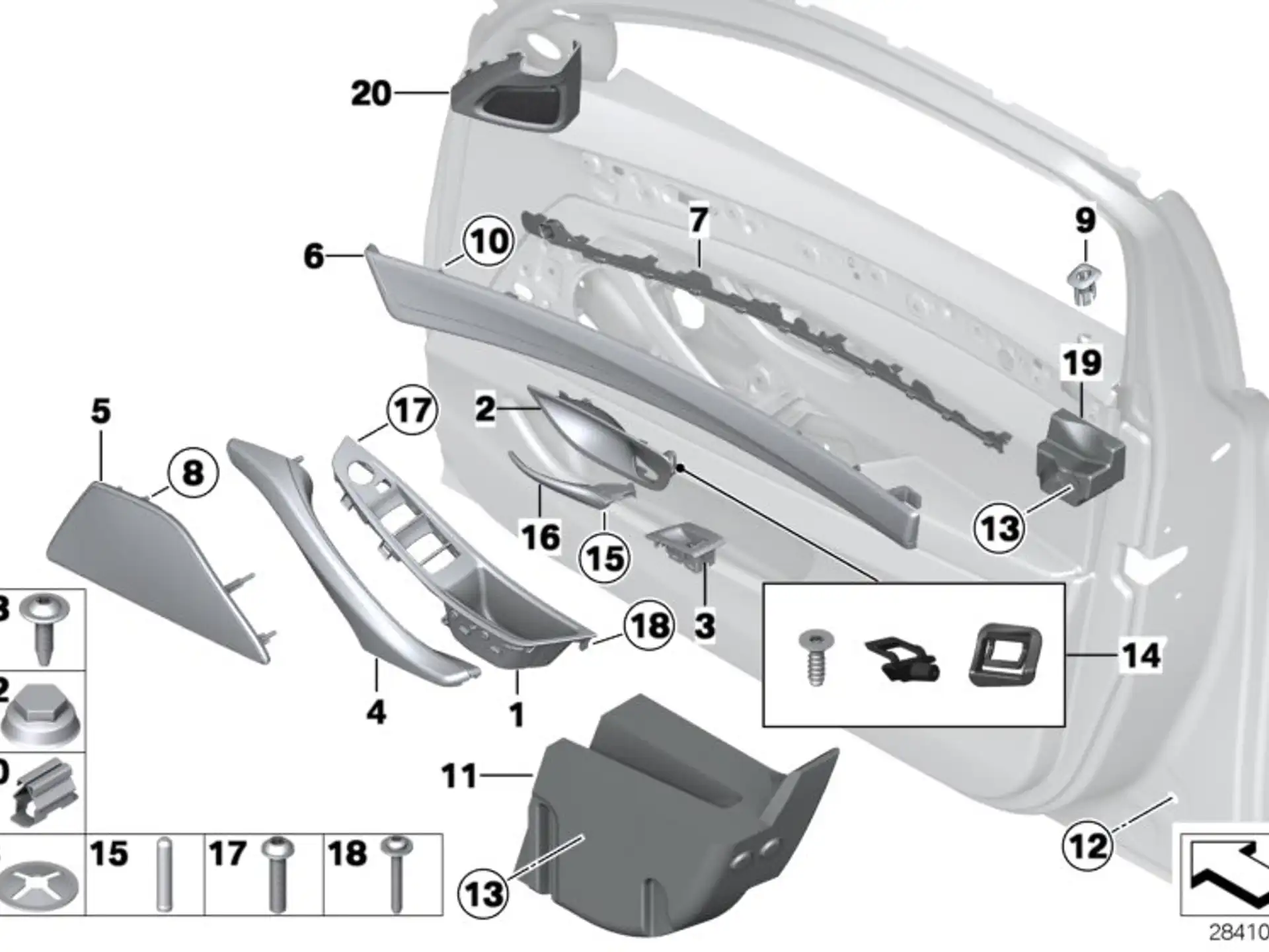 BMW Griffschale links F10 F11 51417225865