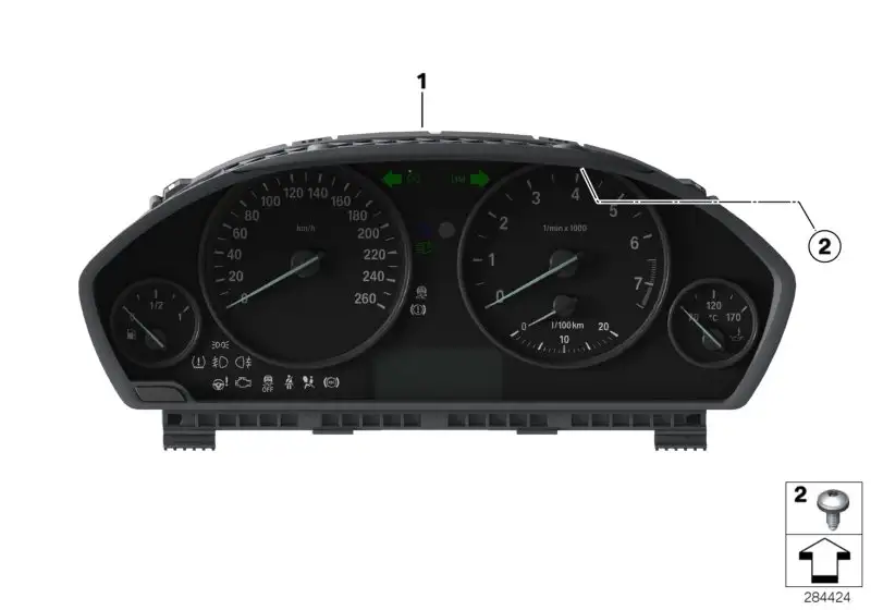 BMW Instrumentenkombination F30 F31 F32 F33 F34 F36 62108718256 -