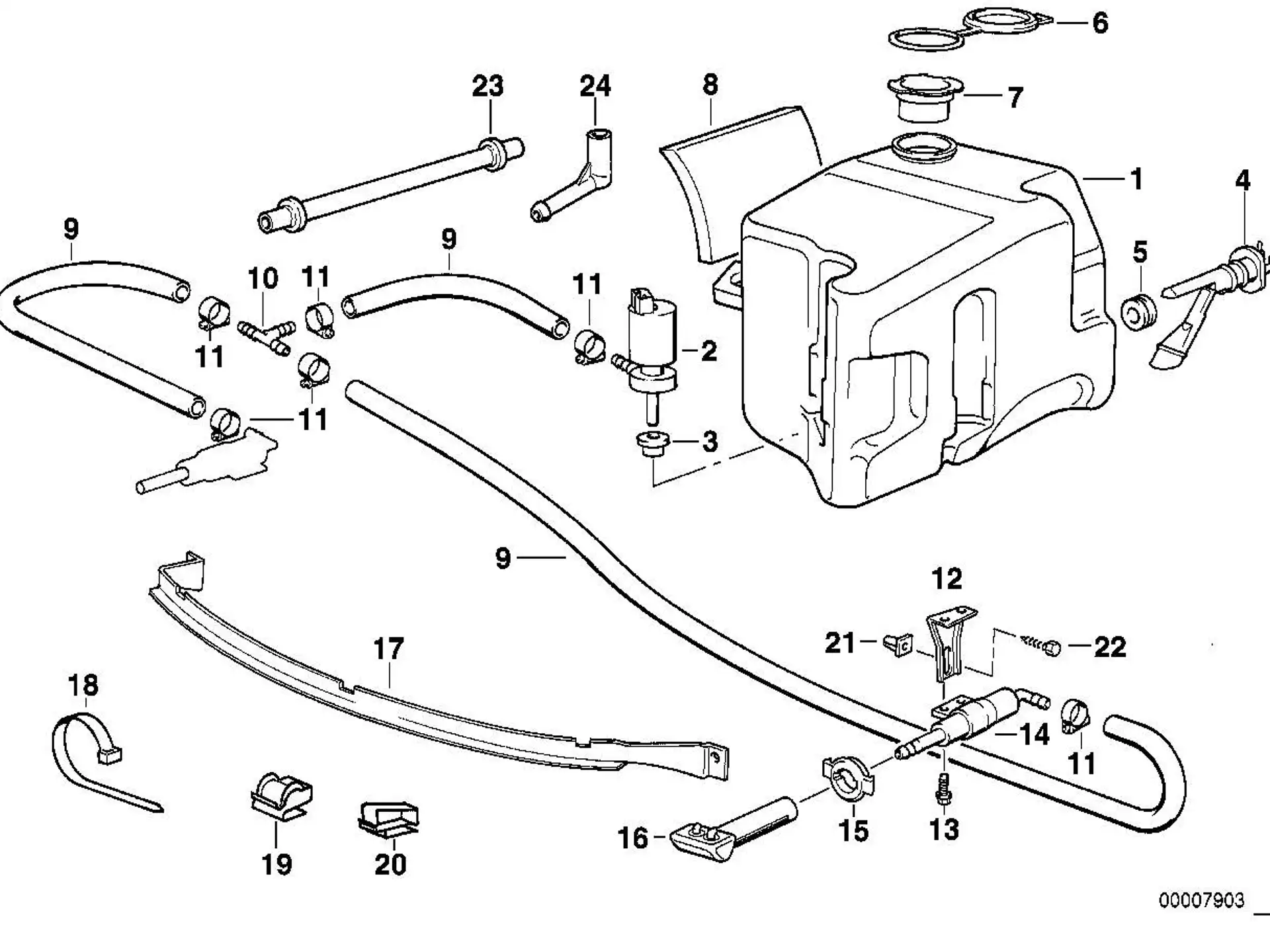 BMW Schlauchklemme E31 E32 E34 E36 E38 E46 E52 E53 E83 16131179065