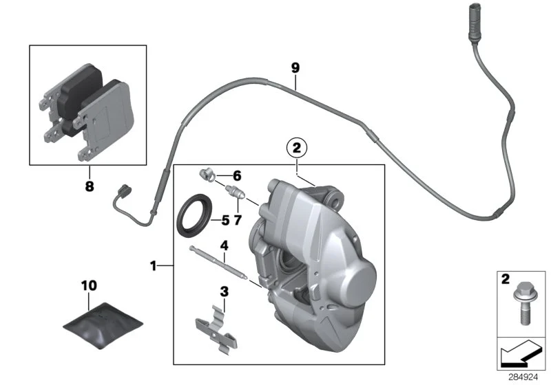 BMW Führungsbolzen F20 F21 F22 F23 F30 F31 F32 F33 F34 F36 F80 F82 34216857152