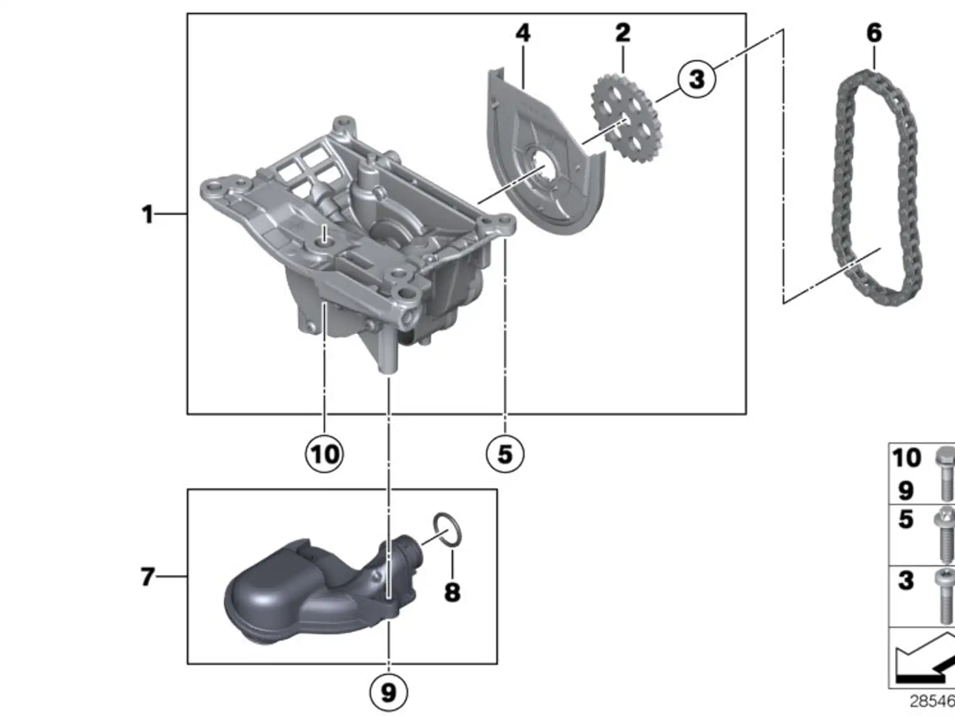 BMW Kettenrad Ölpumpe E70 E71 E84 E90 E91 E92 E93 F01 F02 F06 F07 F10 F11 F12 F13 F15 F16 F20 F21 F22 F23 F25 F26 F30 F31 F32 F33 F34 F36 F39 F44 F45 F46 F48 G01 G02 G05 G06 G07 G11 G12 G14 G15 G16 G20 G21 G30 G31 G32 F54 F55 F56 F57 F60 R55 R56 R57 R58 R