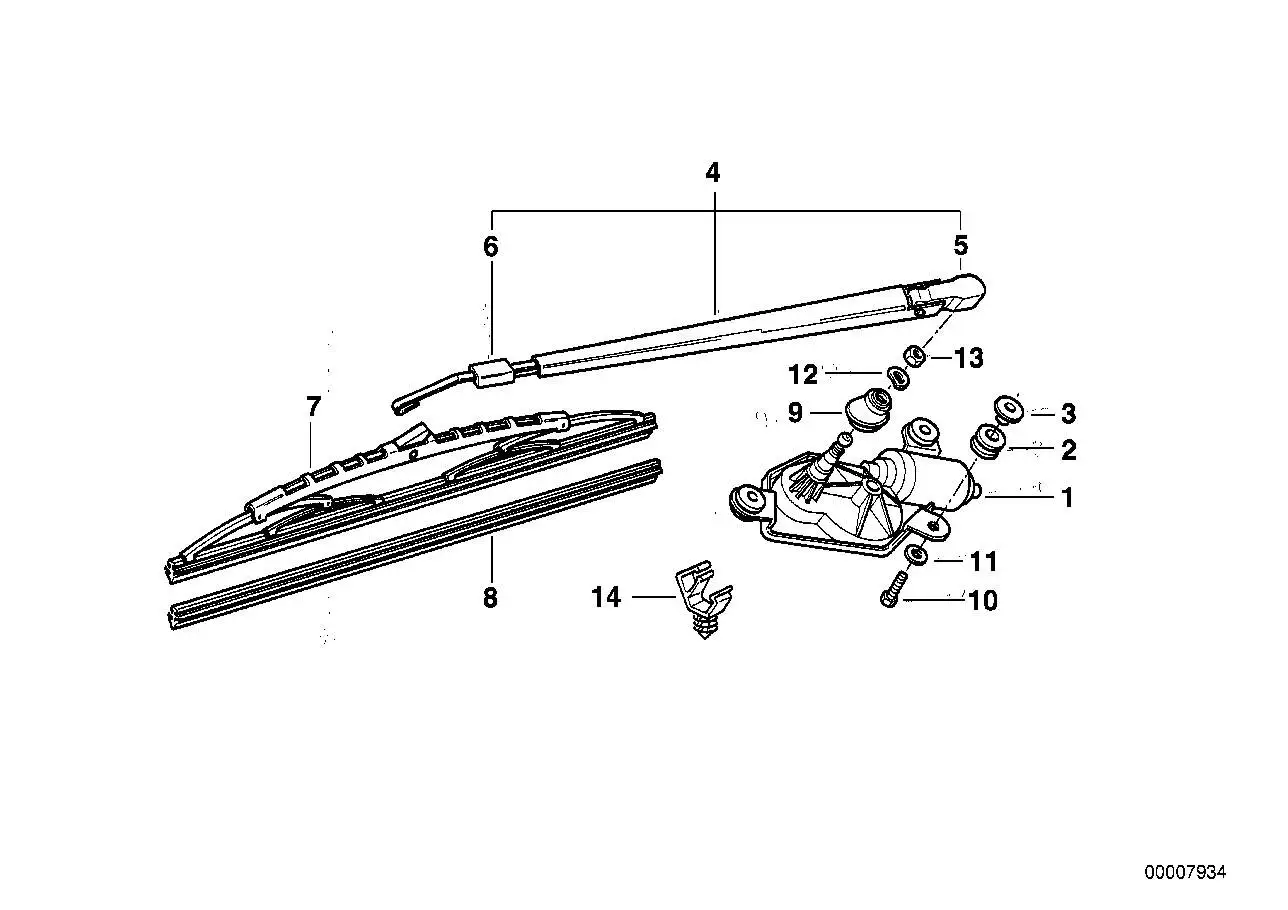 BMW Wischarm E36 61628357517