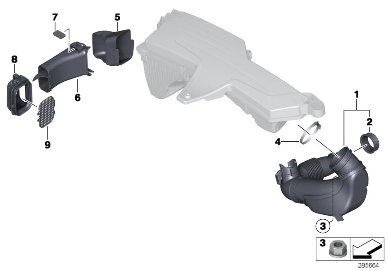 BMW Faltenbalg F20 F21 F22 F23 F30 F31 F32 F33 F34 F36 13717605045