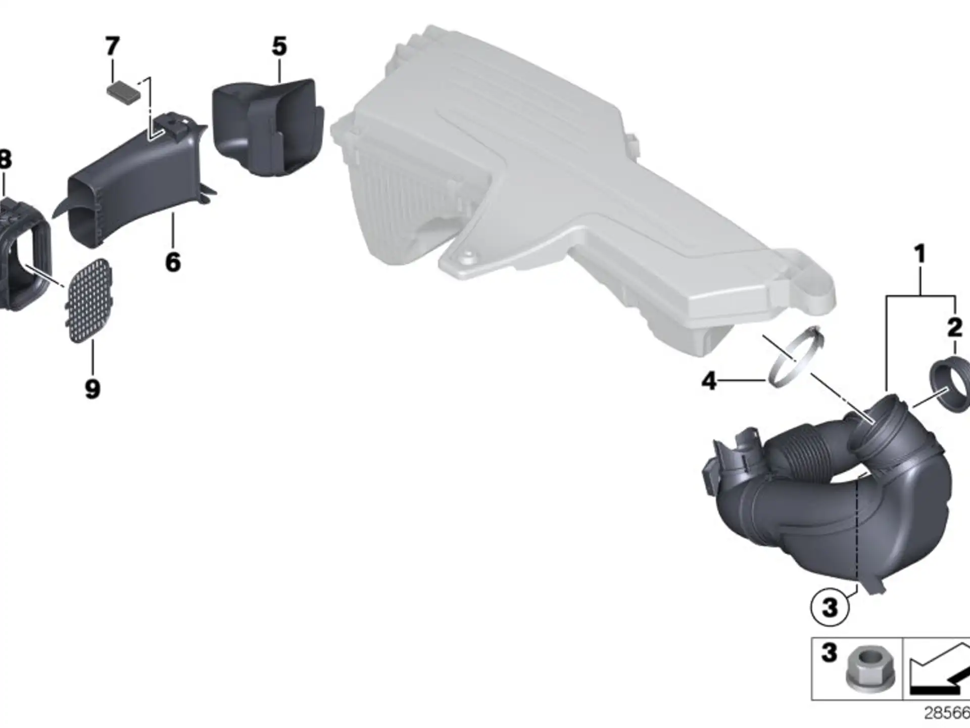 BMW Faltenbalg F20 F21 F22 F23 F30 F31 F32 F33 F34 F36 13717605045