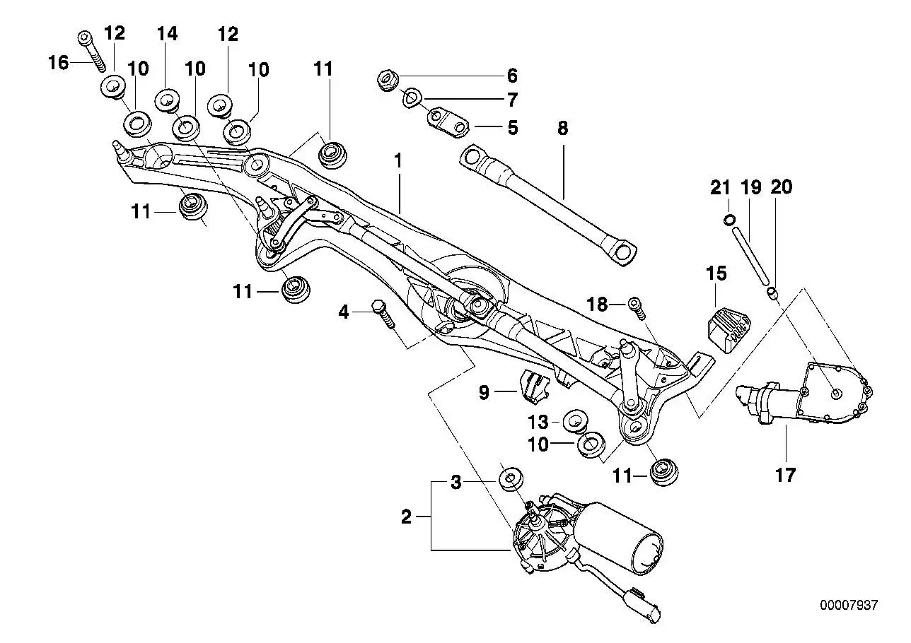 BMW Wischermotor E38 67638352150