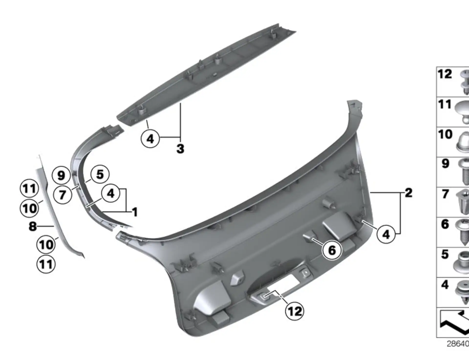BMW Spreizmutter E91 F11 F20 F21 F31 F39 F45 F46 F48 F91 F92 F93 F95 F97 G01 G05 G07 G14 G15 G16 F54 07146974274
