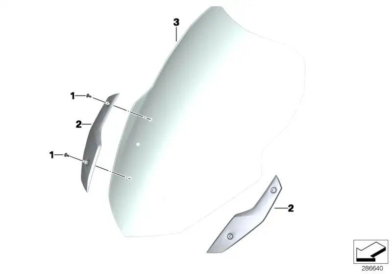 BMW Windschild K19 46638559585