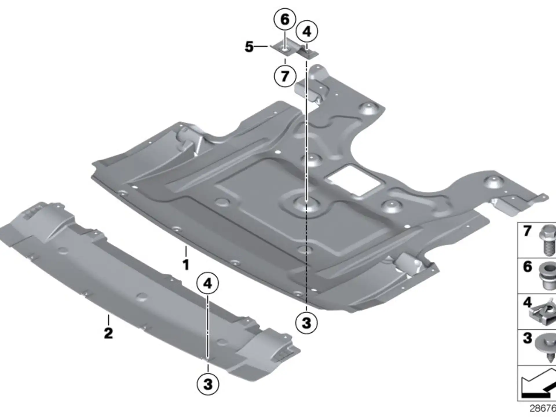 BMW M Motorraumabschirmung F01 F02 F04 F07 F10 F11 51758035943
