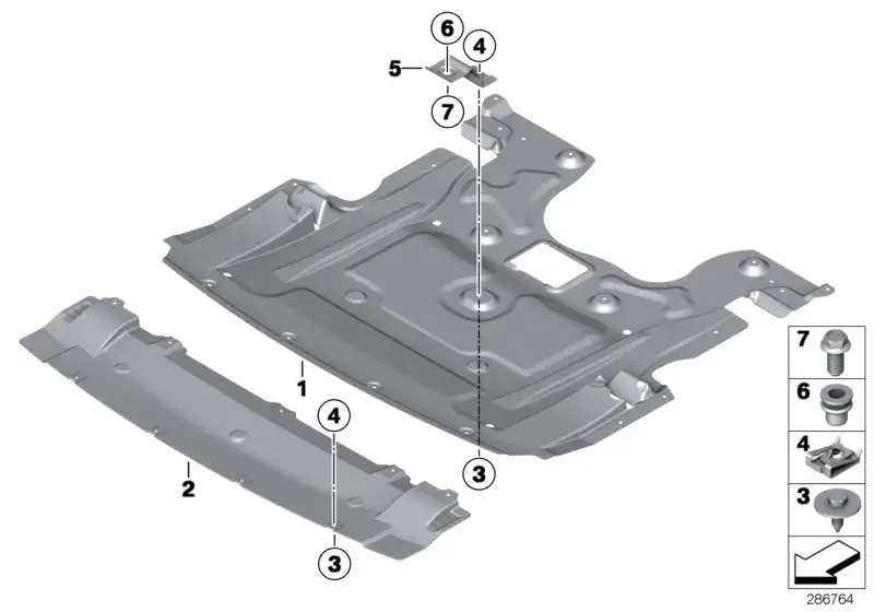 BMW M Motorraumabschirmung F01 F02 F04 F07 F10 F11 51758035943 -