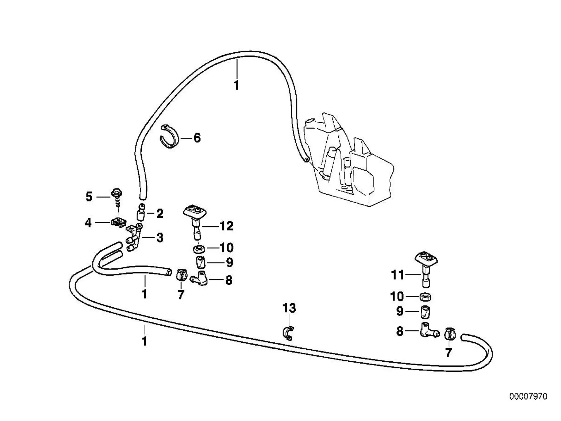 BMW Spritzdüse links E38 61678352895