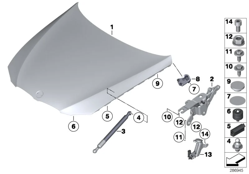BMW Frontklappe E92 E93 41007268905