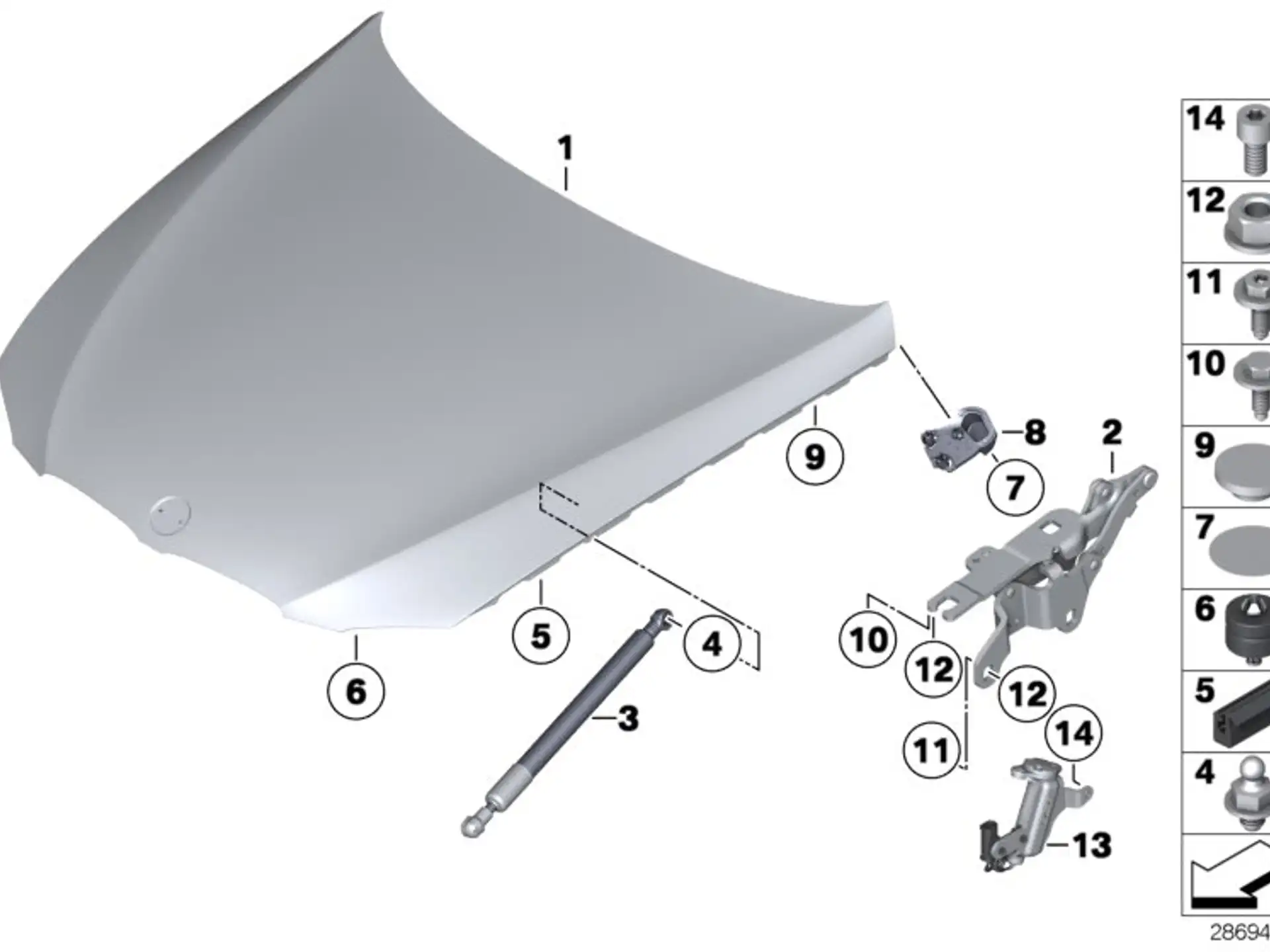 BMW Frontklappe E92 E93 41007268905