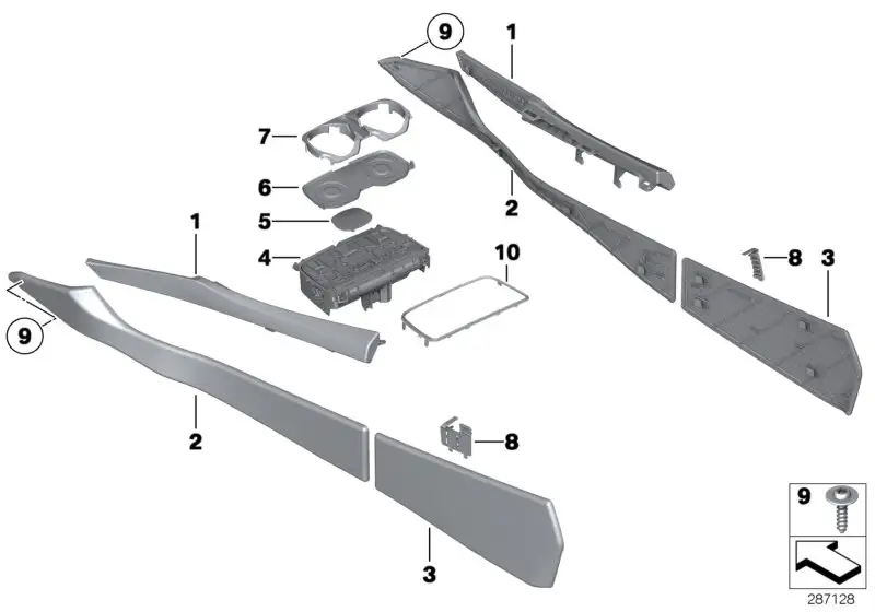 BMW Hubteil Getränkehalter F01 F02 F04 51169179820