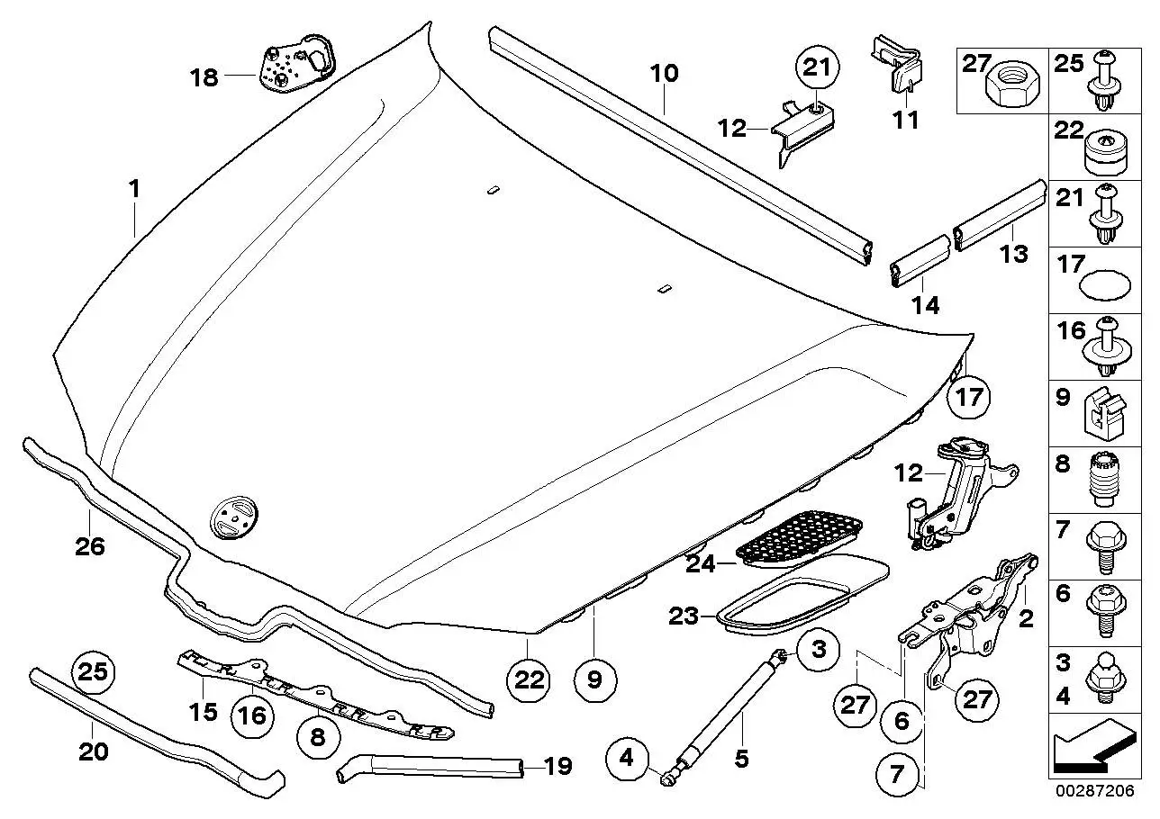 BMW Frontklappe E90 41618043938 - 3er E90