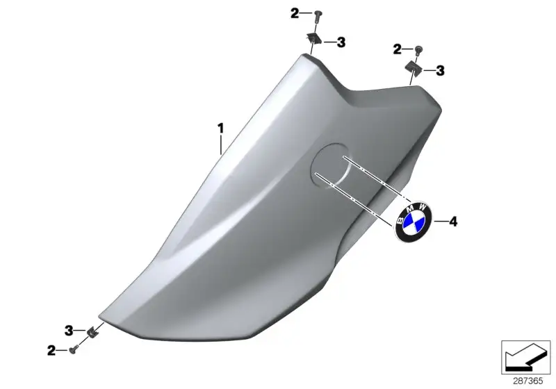 BMW Seitenverkleidung oben links K18 46637724889
