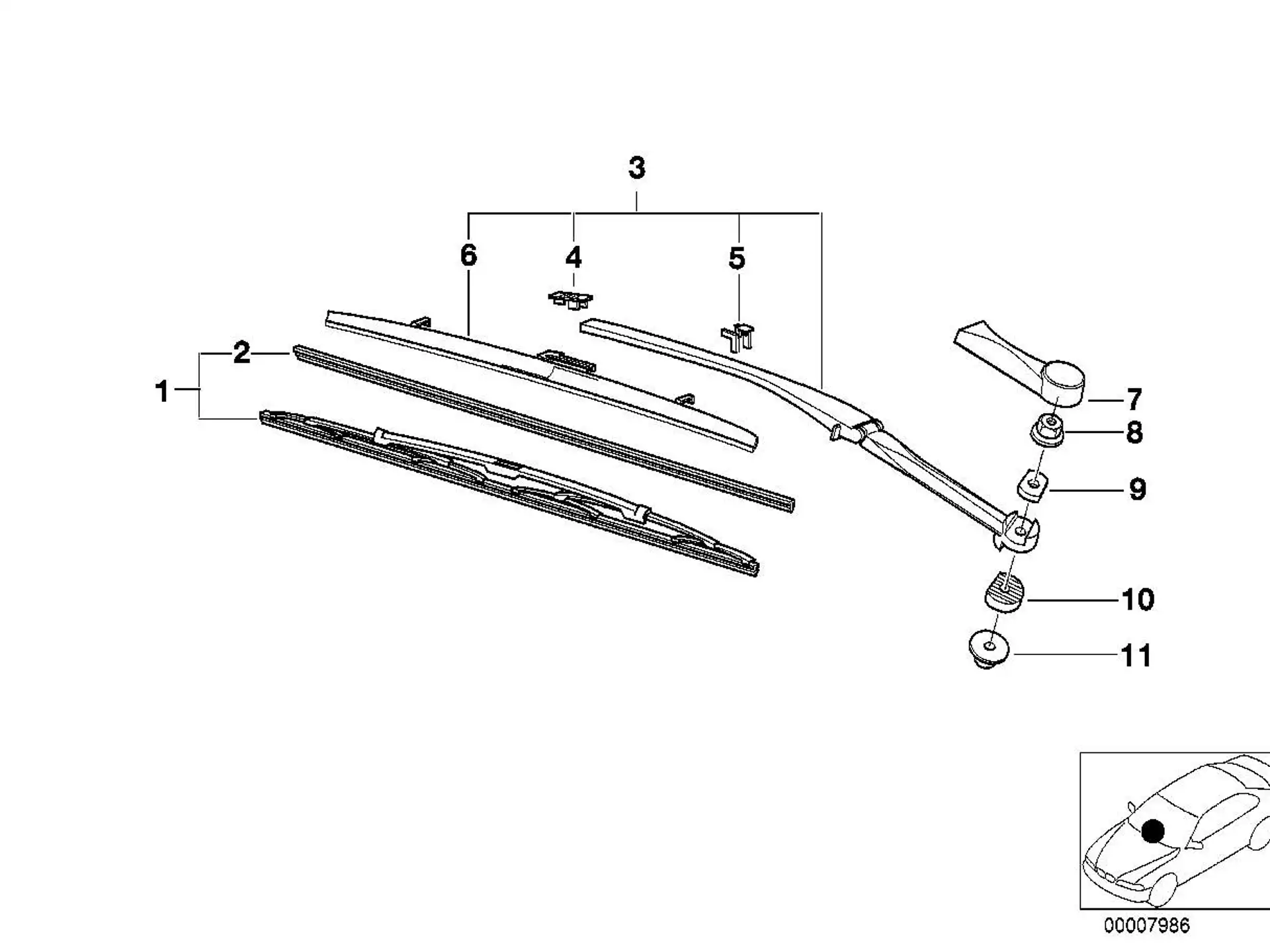 BMW Wischarm links 61619449965