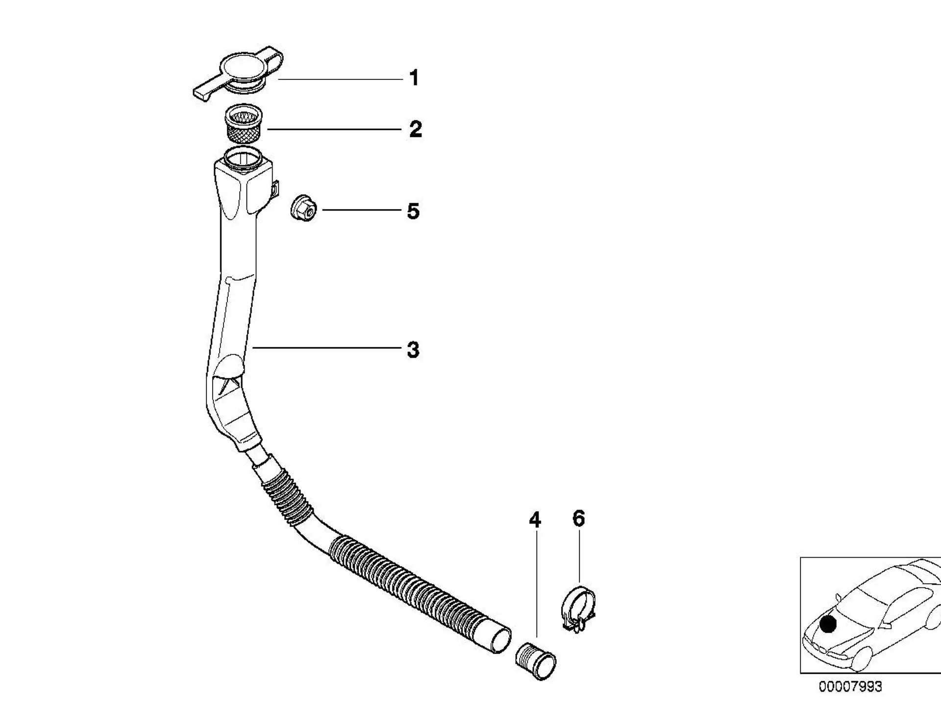 BMW Tülle Flüssigkeitsbehälter E39 61668364114
