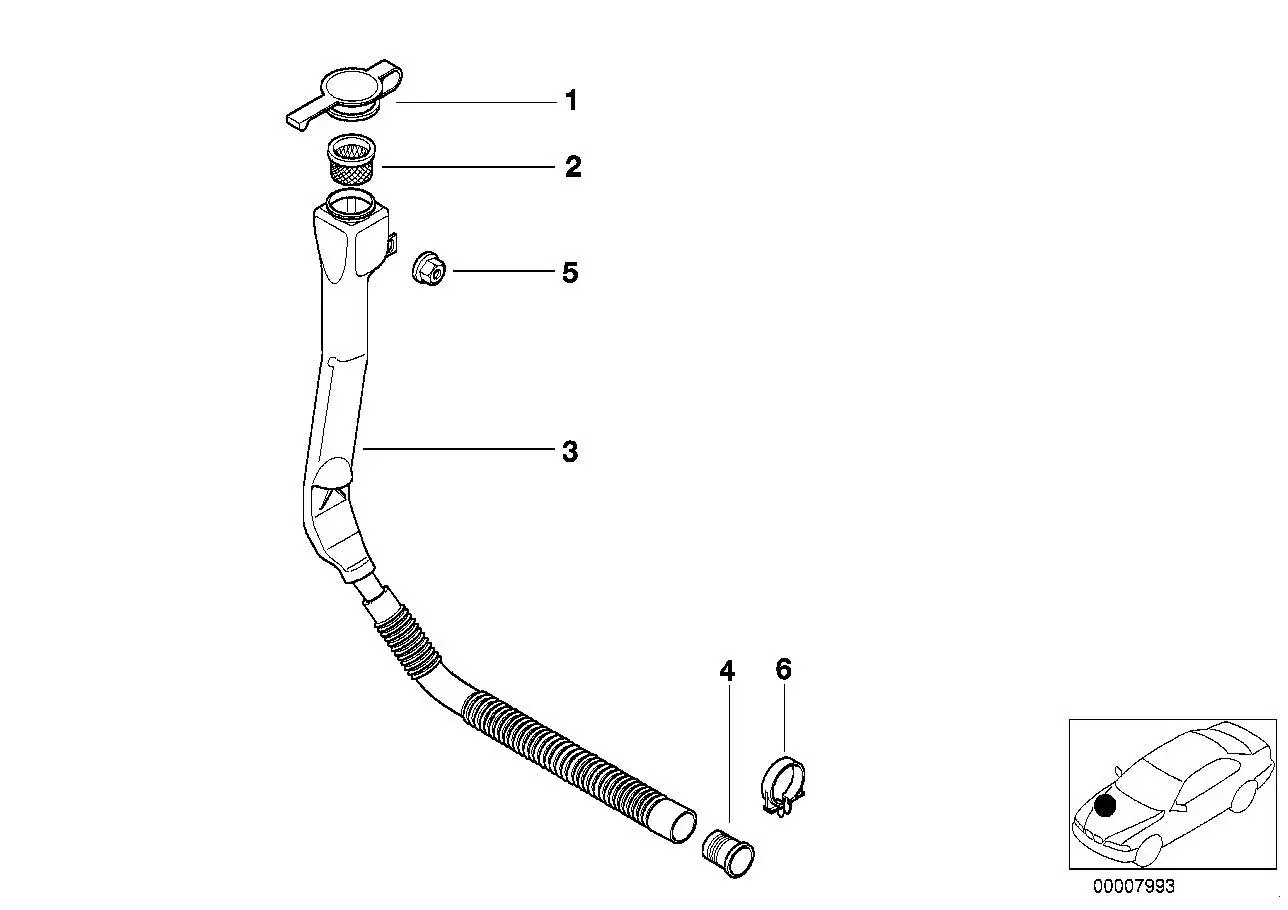 BMW Tülle Flüssigkeitsbehälter E39 61668364114