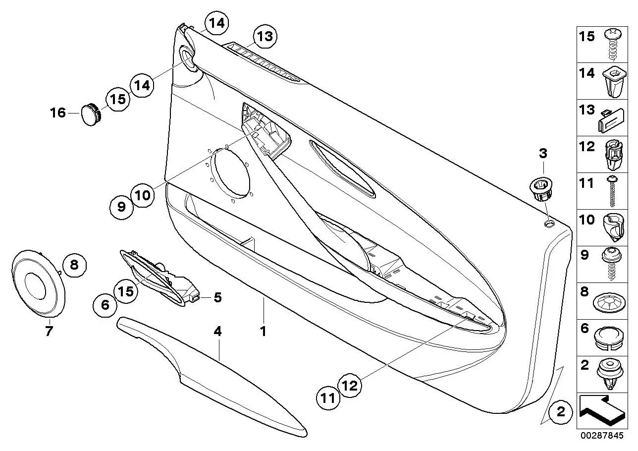 BMW Türverkleidung Leder links E63 E64 51419134739