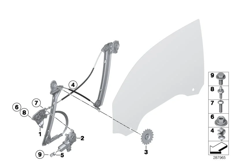 BMW Antrieb Fensterheber F01 F02 F04 F21 F22 F23 F32 F33 F34 F36 F82 F83 F87 F87N I15 67627046031