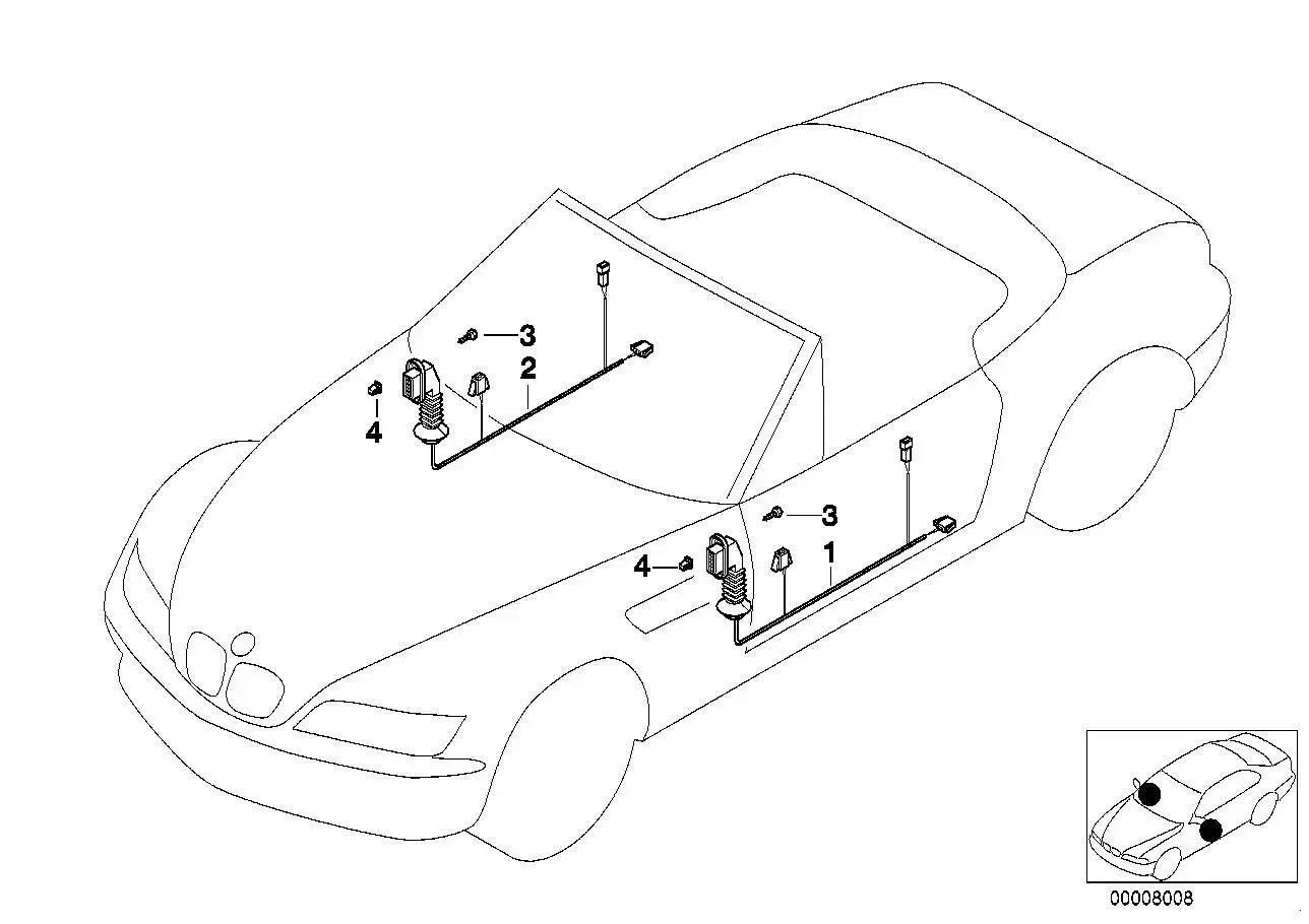 BMW Kabelsatz Beifahrerseite 61108407934 - Bildposition 02