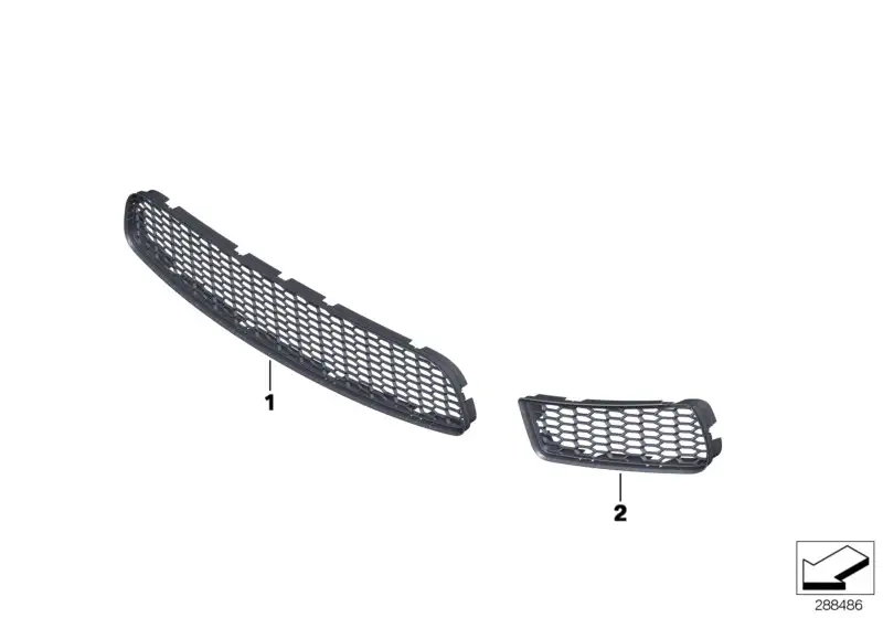 BMW Gitter Lufteinlass links F06 F12 F13 51118050505 - 6er