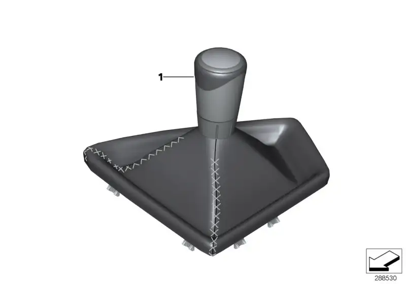 BMW Schaltknopf Alcantara mit Abdeckung F87 F87N 25117854546 - 2e