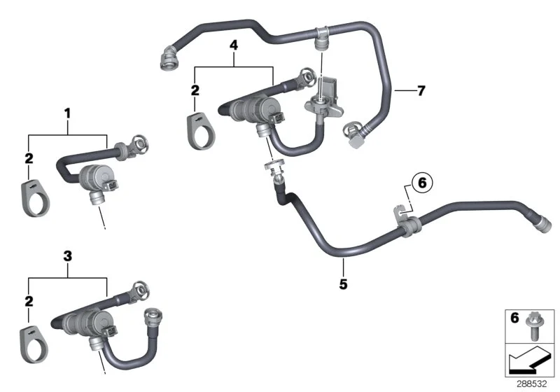 BMW ASA-Schraube gewindefurchend F20 F21 F22 F23 F30 F31 F32 F33 F34 F36 F39 F44 F45 F46 F48 F80 F82 F83 F87 F87N F90 F91 F92 F93 F95 F96 F97 F98 G01 G02 G05 G06 G07 G11 G12 G14 G15 G16 G20 G21 G28 G29 M40i G30 G31 G32 I01 I12 I15 F54 F55 F56 F57 F60 R55 
