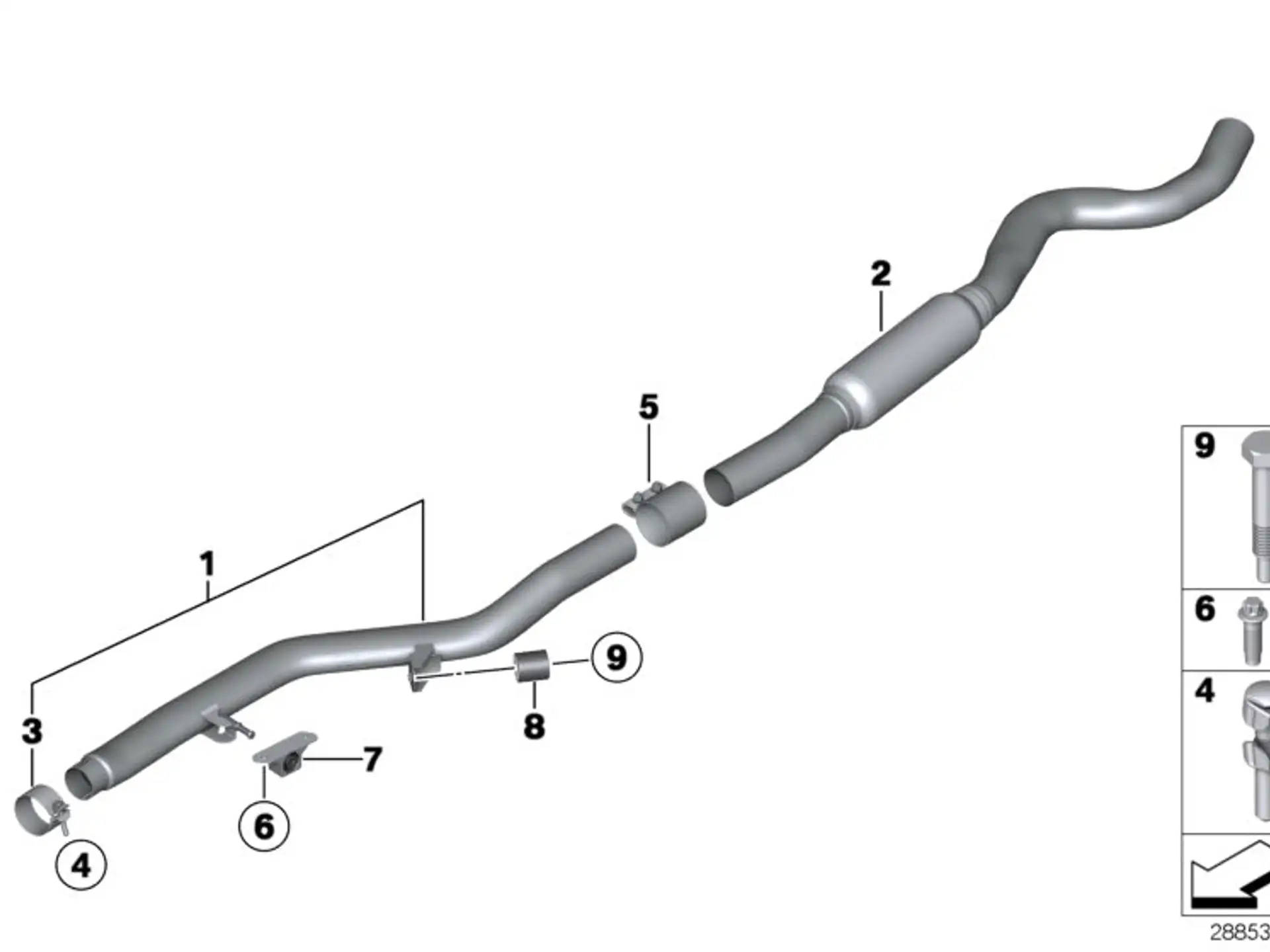 BMW Halter motornaher Katalysator F20 F21 F22 F23 F30 F31 F32 F33 F34 F36 F87 F87N 18307633092