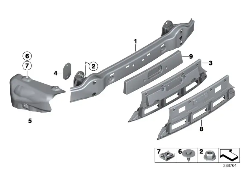 BMW Wärmeisolierung Stossf. hinten links F06 F12 F13 51487232431