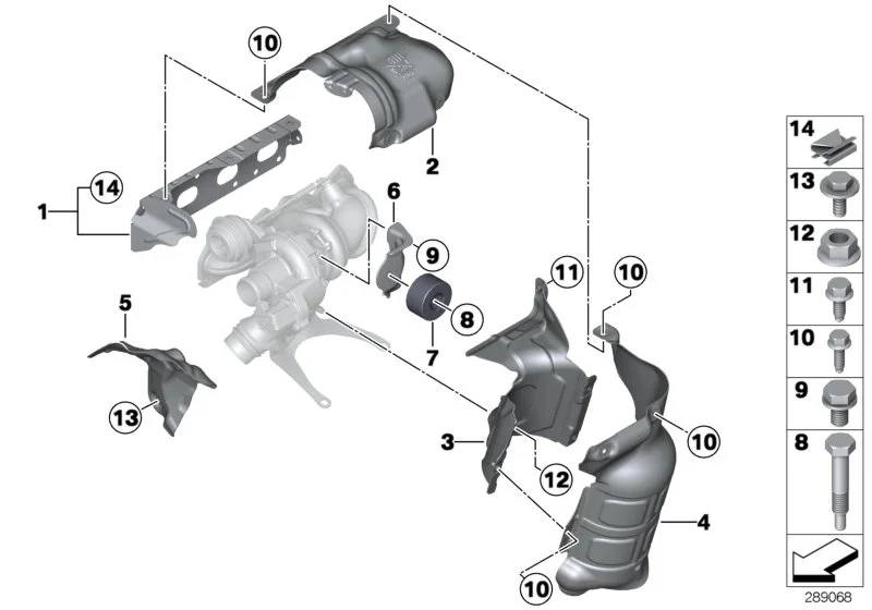 BMW Wärmeschutzblech F20 F21 F30 F31 11658648679