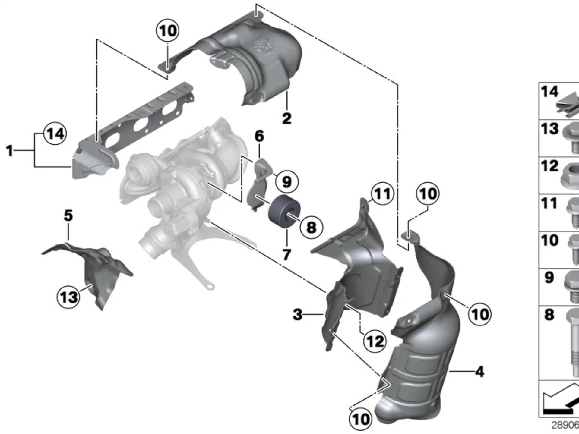 BMW Wärmeschutzblech F20 F21 F30 F31 11658648679