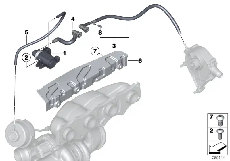 BMW Unterdruckschlauch E84 E89 F07 F10 F11 F20 F21 F25 F26 F30 F3