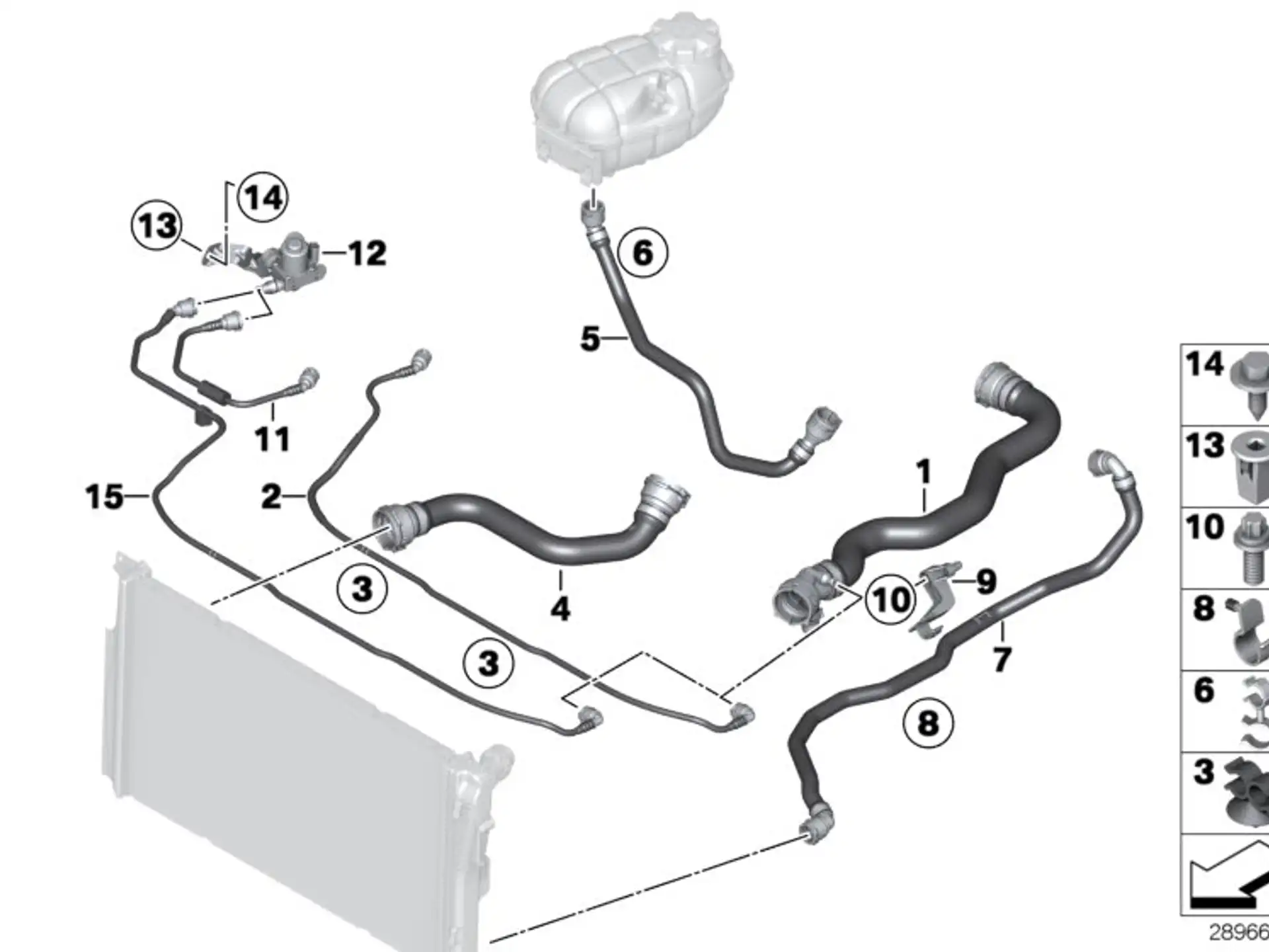 BMW Leitungsclip F20 F21 F22 F23 F30 F31 F32 F33 F34 F36 F82 F87 F87N K21 K22 K23 K32 K33 17127609160