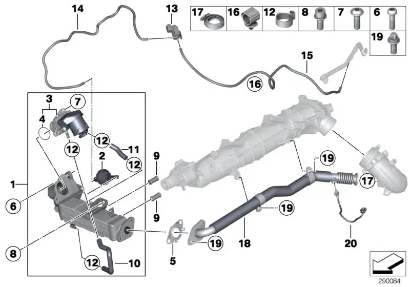 BMW AGR-Leitung F01 F02 F10 F11 F15 F16 11718506678