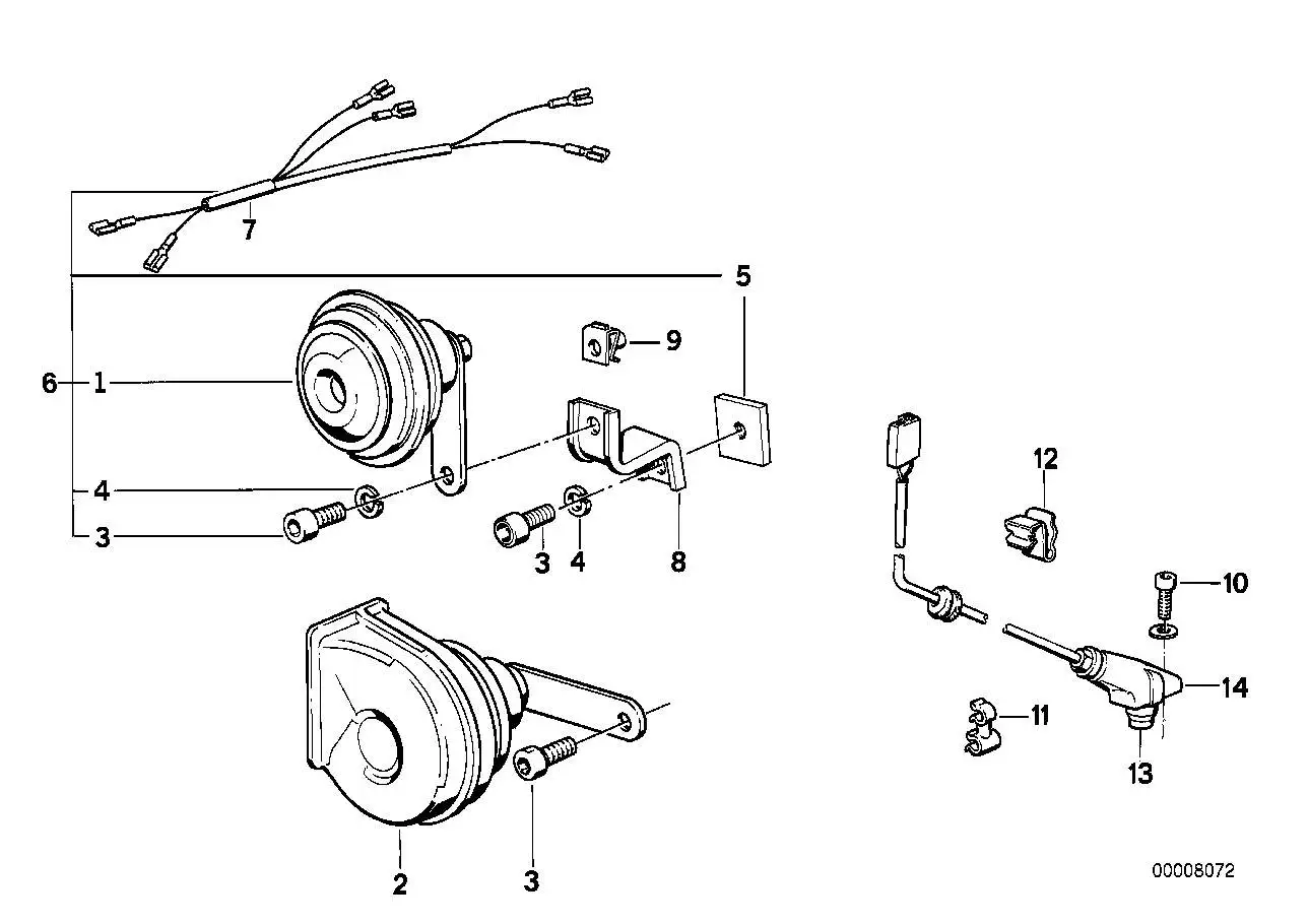 BMW Kabelsatz Doppelhorn 61121459632