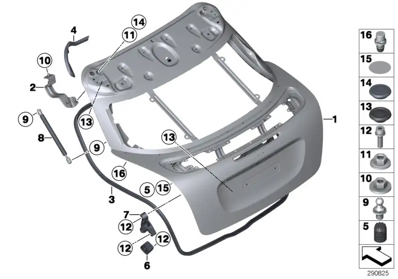 BMW Gasfeder Heckklappe 51242758742