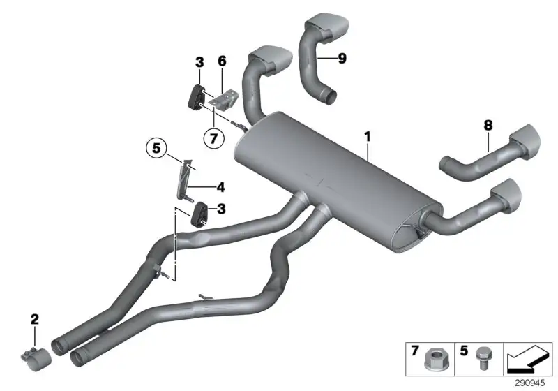 BMW Rep.-Endrohrblende E71 18308517652