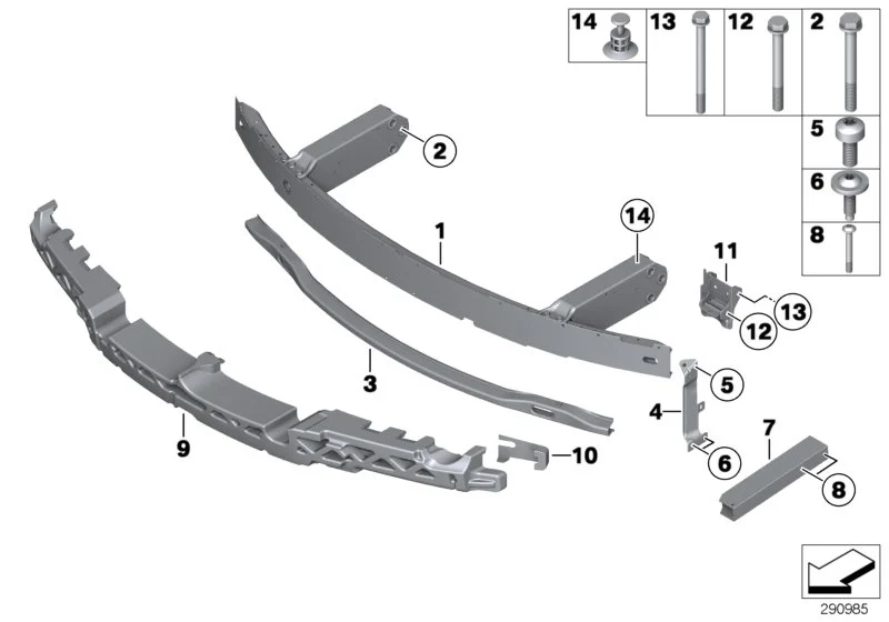 BMW Stabilisierungspin F01 F02 F04 F06 F07 F10 F11 F12 F13 51117253877