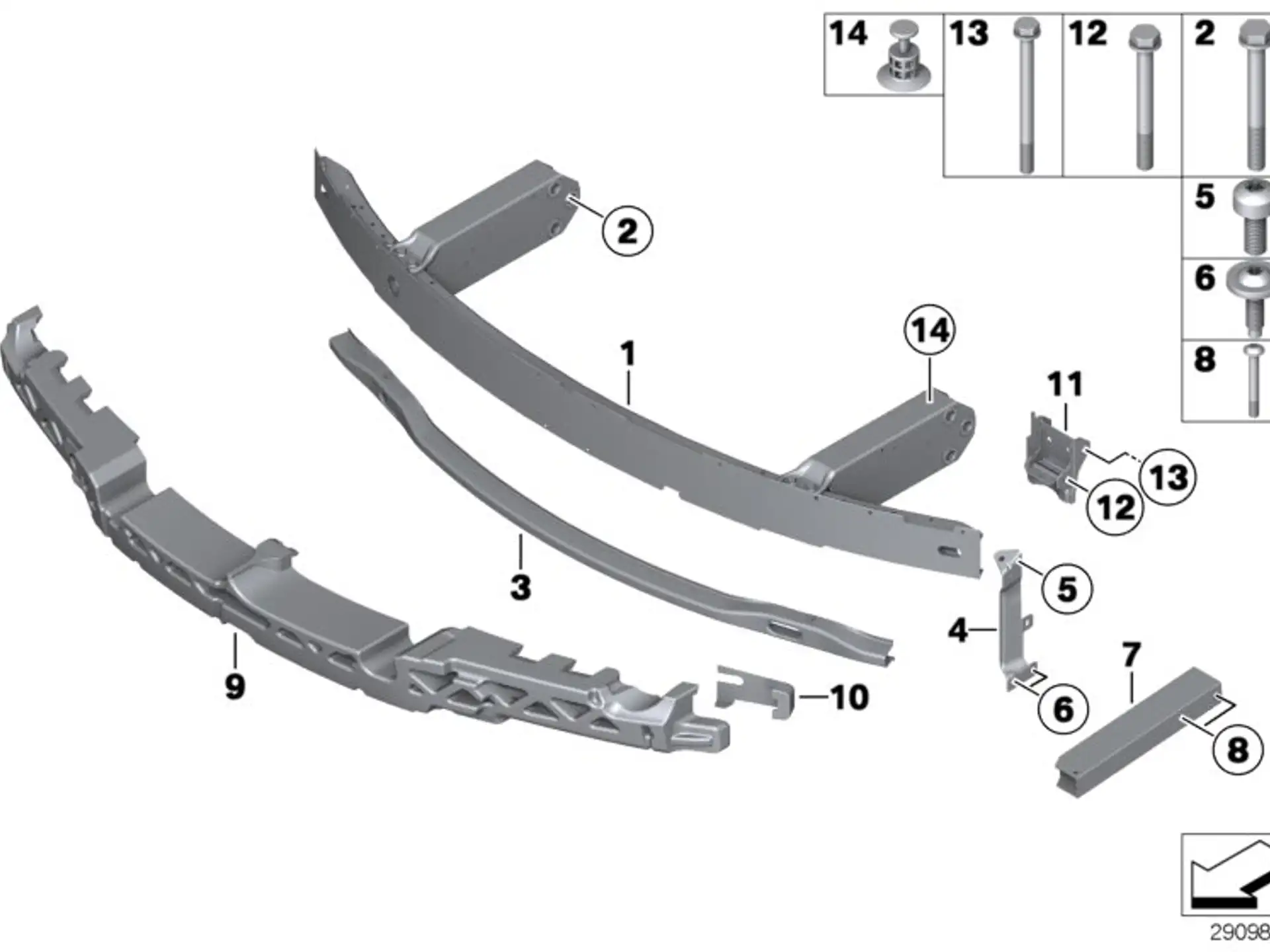 BMW Stabilisierungspin F01 F02 F04 F06 F07 F10 F11 F12 F13 51117253877