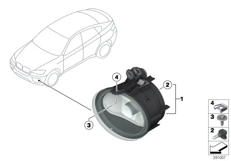 BMW Nebelscheinwerfer links E71 E72 63177311349