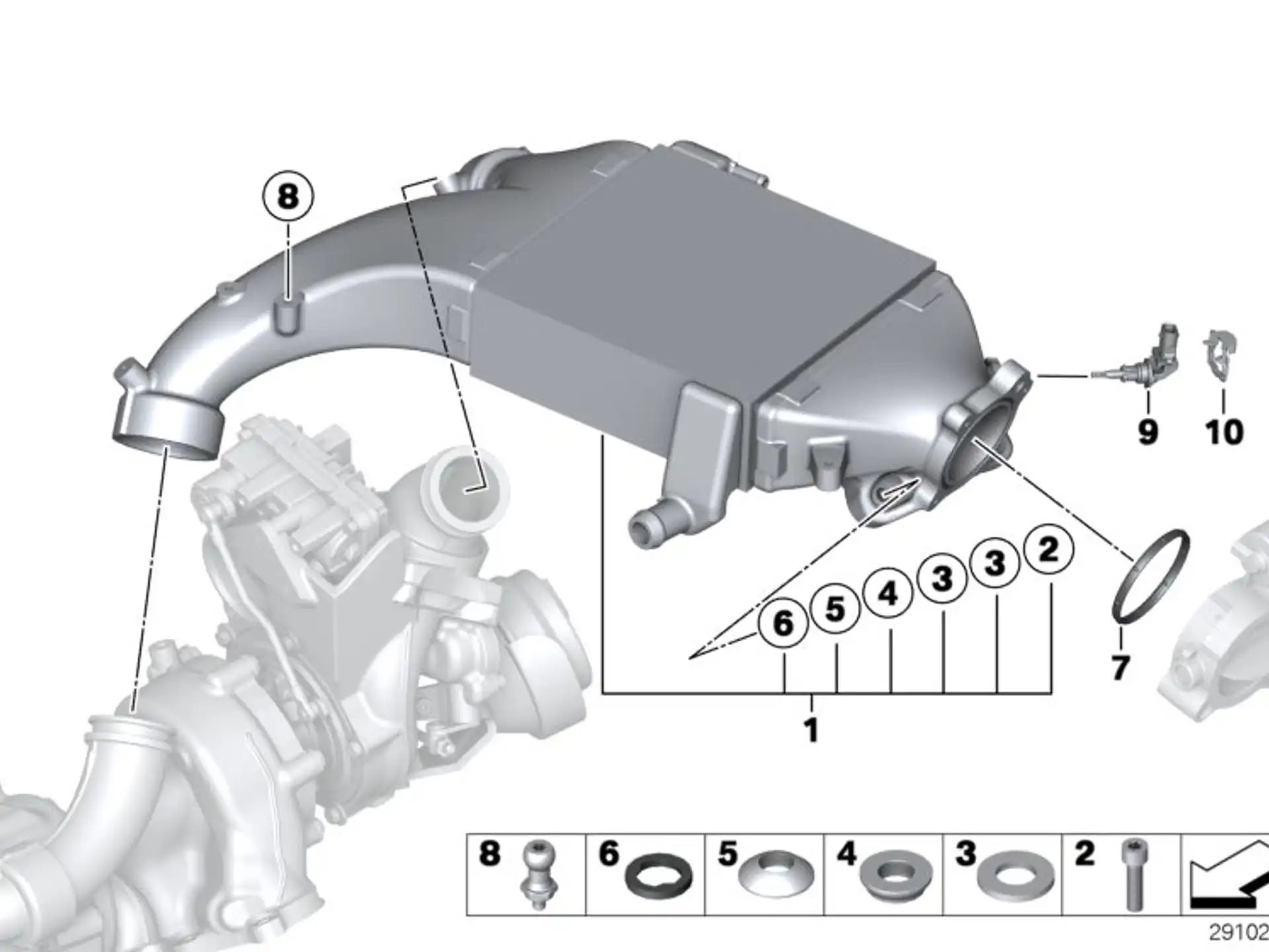 BMW ISA-Schraube E70 E71 E72 F01 F02 F04 F07 F10 F11 F12 F13 F15 F16 G05 G06 G07 G11 G12 G30 G31 K25H K40 K42 K43 K53 K54 K70 K72 K75 K83 K84 R13 R22 R28 07129904704