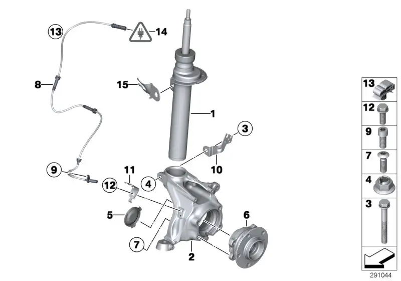 BMW Impulsgeber DXC vorn F25 F26 34526869292 - X3 F25, X4 F26