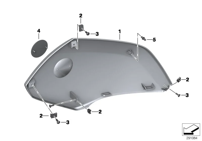 BMW Seitenverkleidung oben rechts K19 46637725054