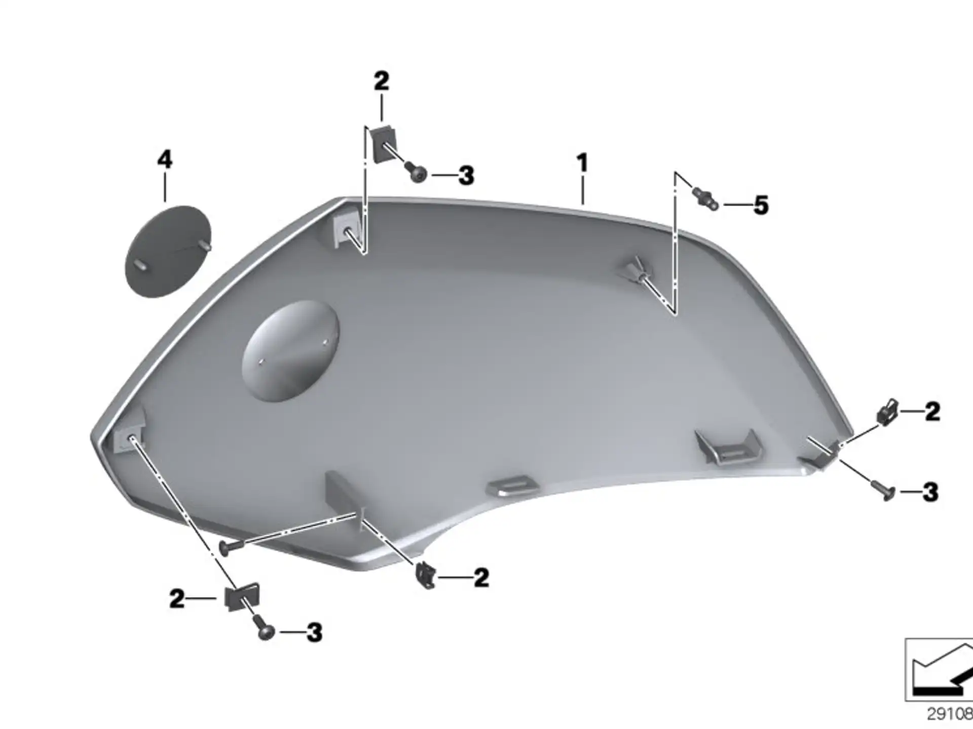 BMW Seitenverkleidung oben rechts K19 46637725054
