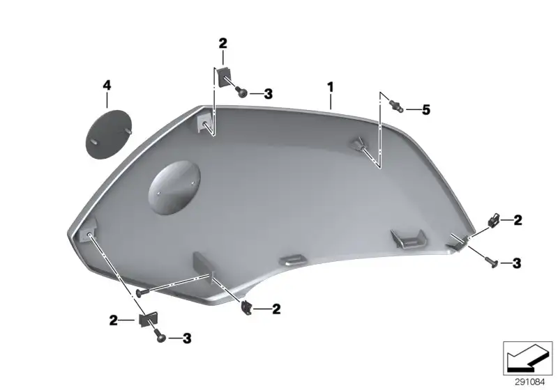BMW Seitenverkleidung oben rechts K19 46637725054 - Bildposition