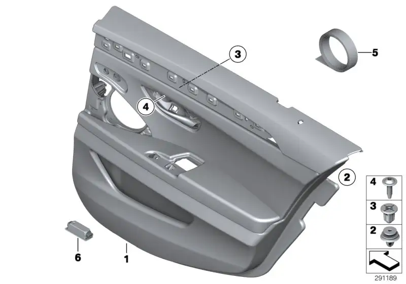 BMW Türverkleidung Leder hinten rechts F10 F11 51427273280