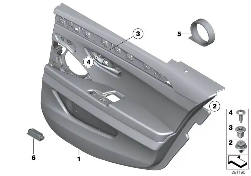 BMW Türverkleidung Leder hinten links F10 F11 51427273291